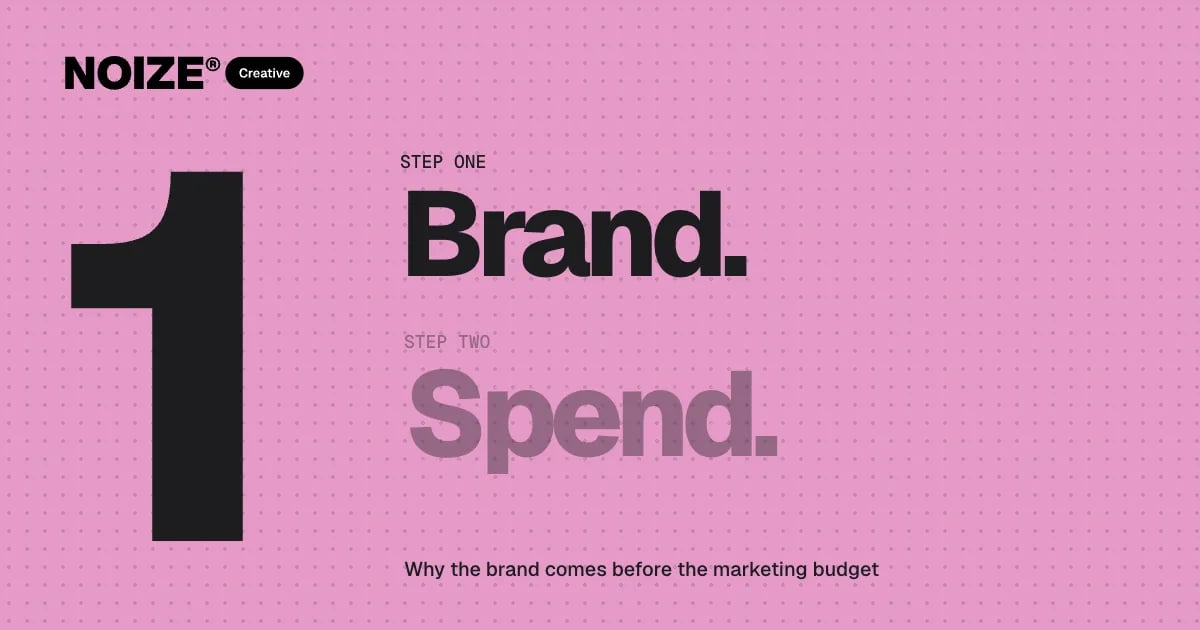 A large number 1 beside Step one: Brand. Step two: Spend.
