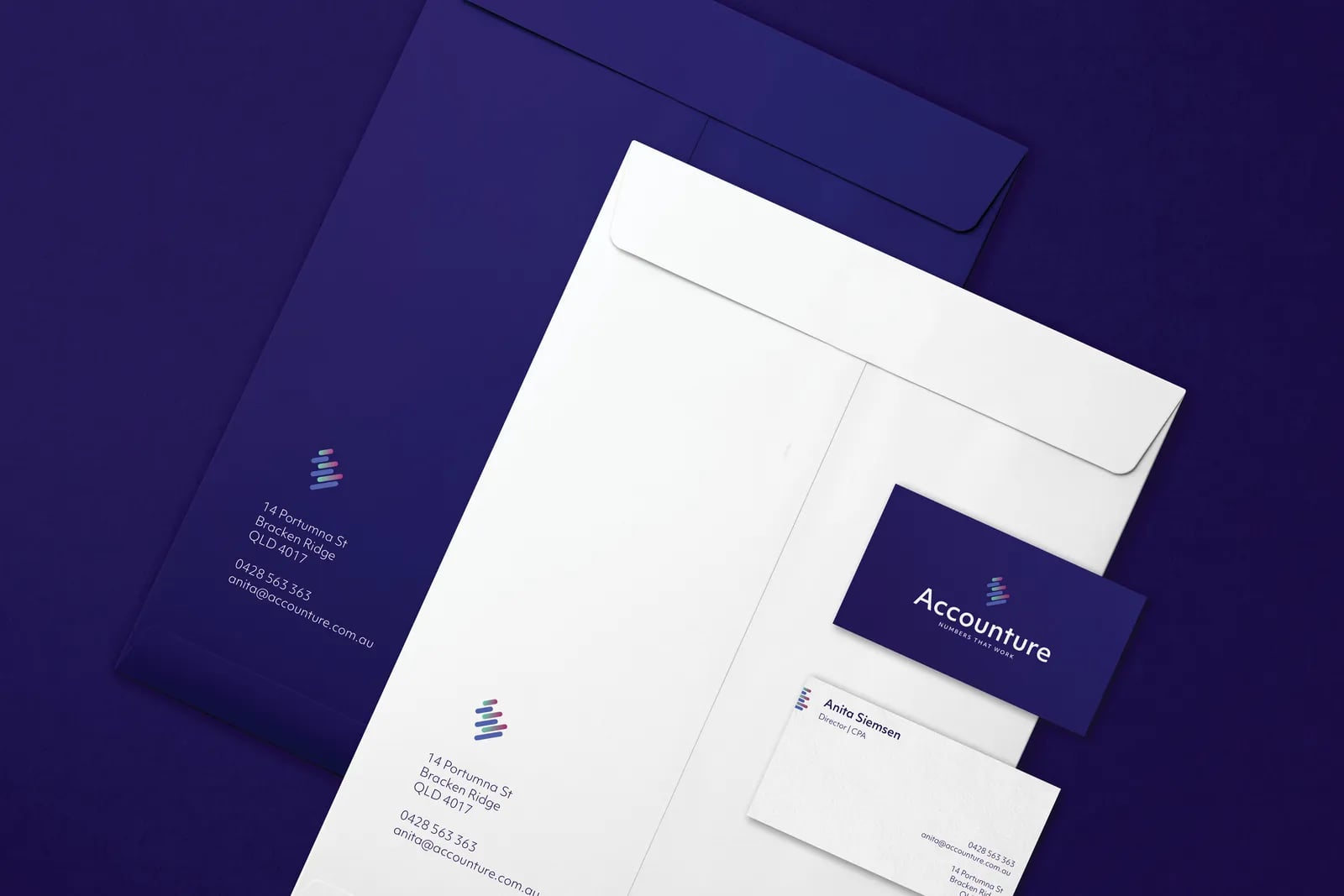 Accounture brand identity by NOIZE
