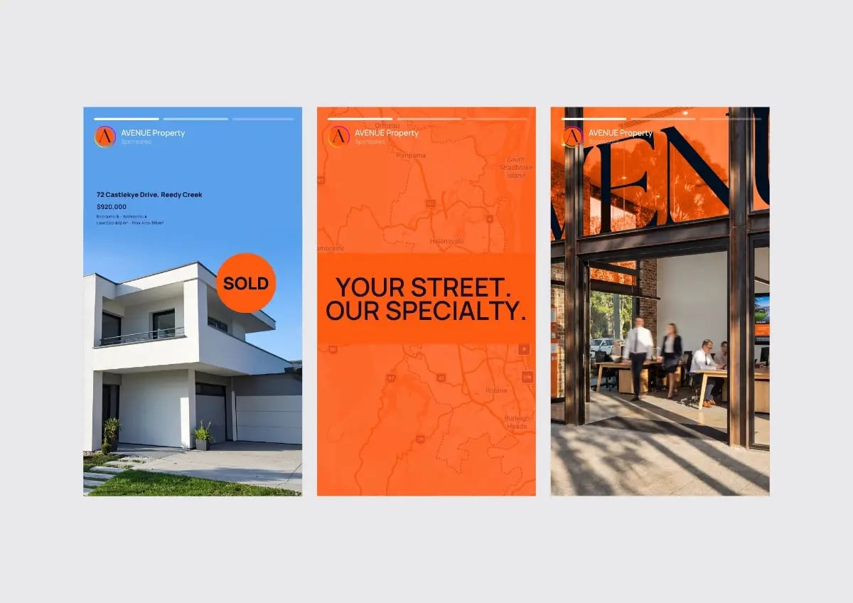 Avenue Property brand work by NOIZE