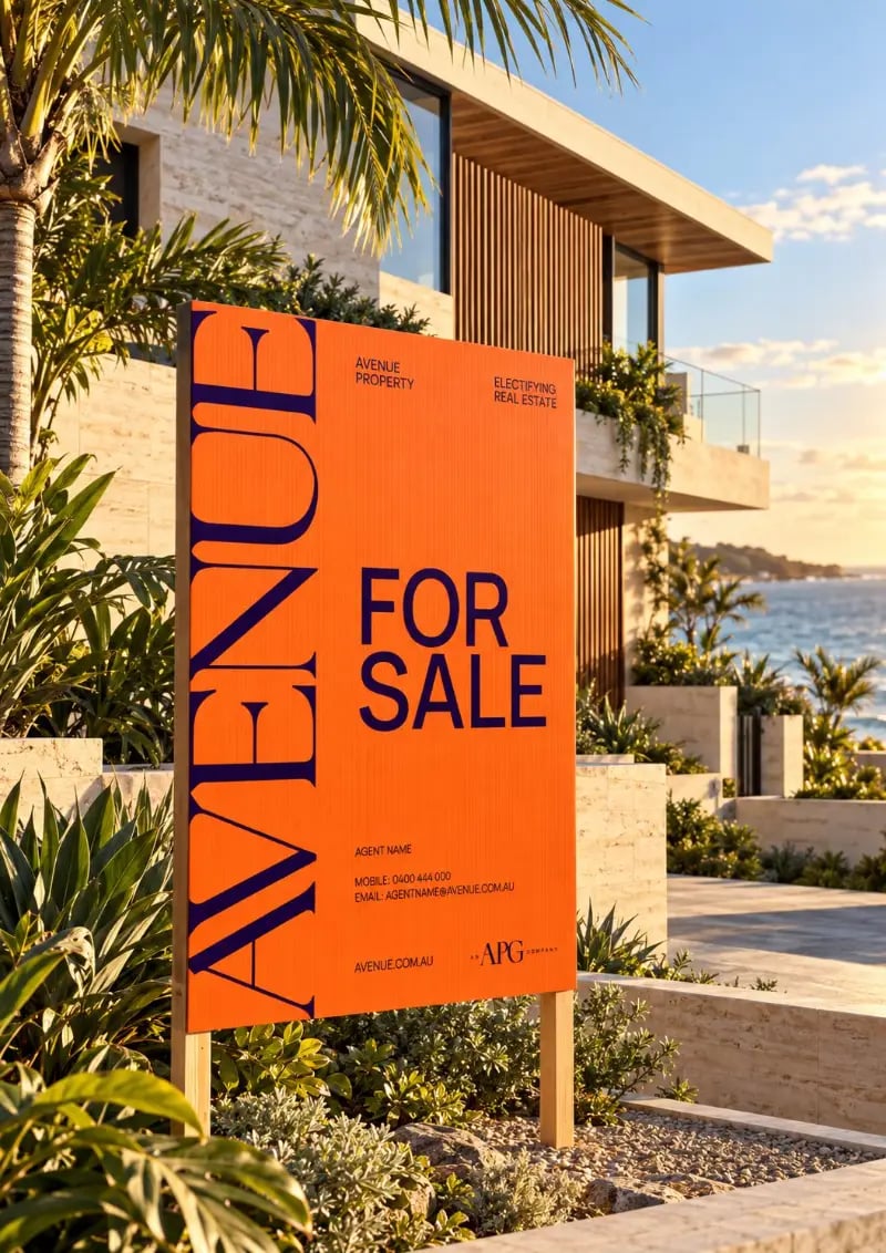 Avenue Property brand work by NOIZE