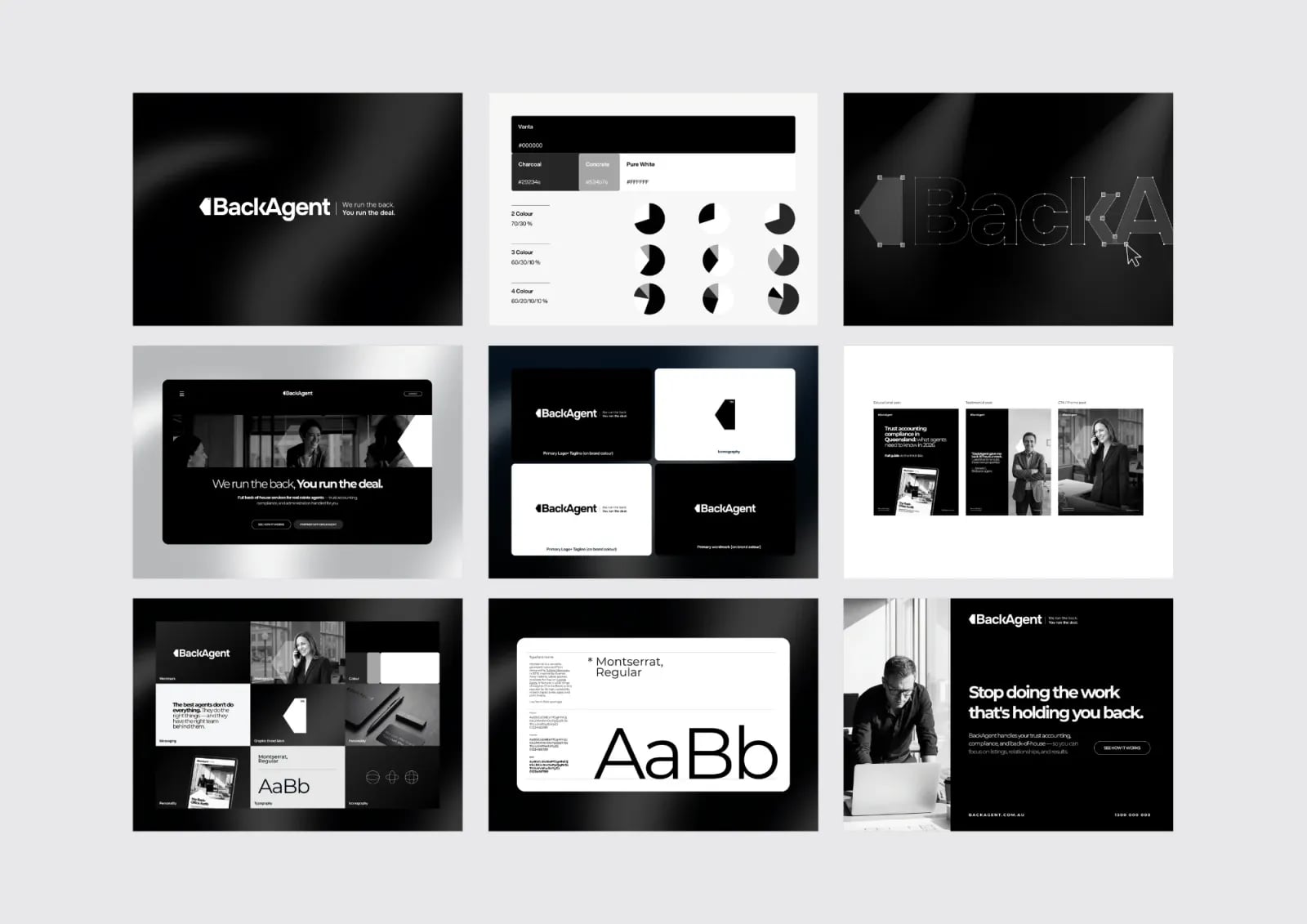 BackAgent brand identity by NOIZE