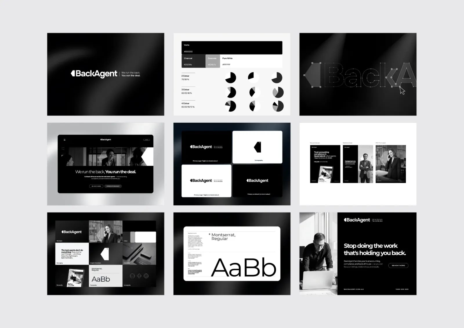 BackAgent brand identity by NOIZE