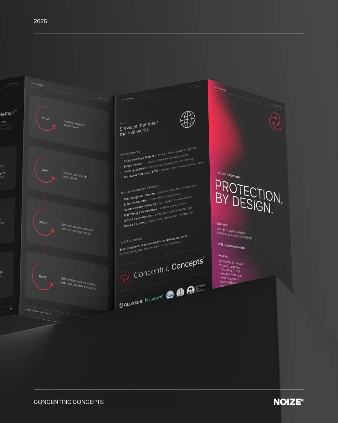Concentric Concepts brand identity by NOIZE