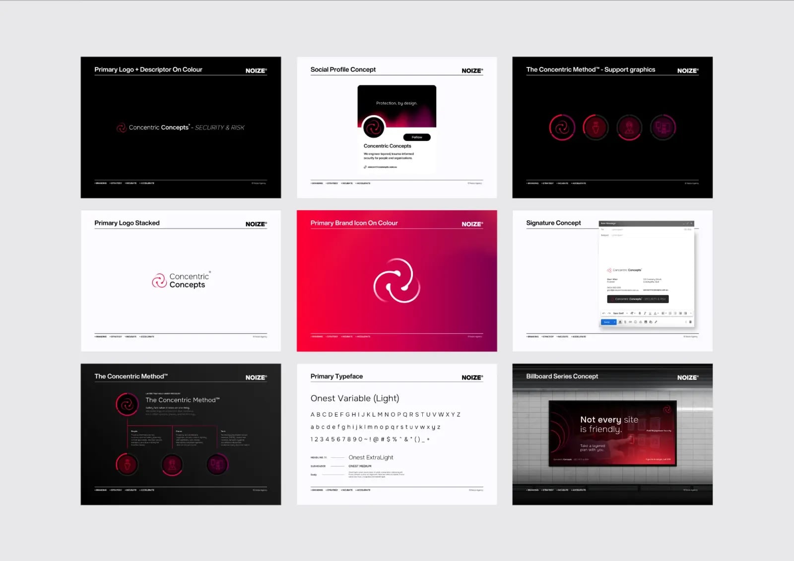 Concentric Concepts brand identity by NOIZE
