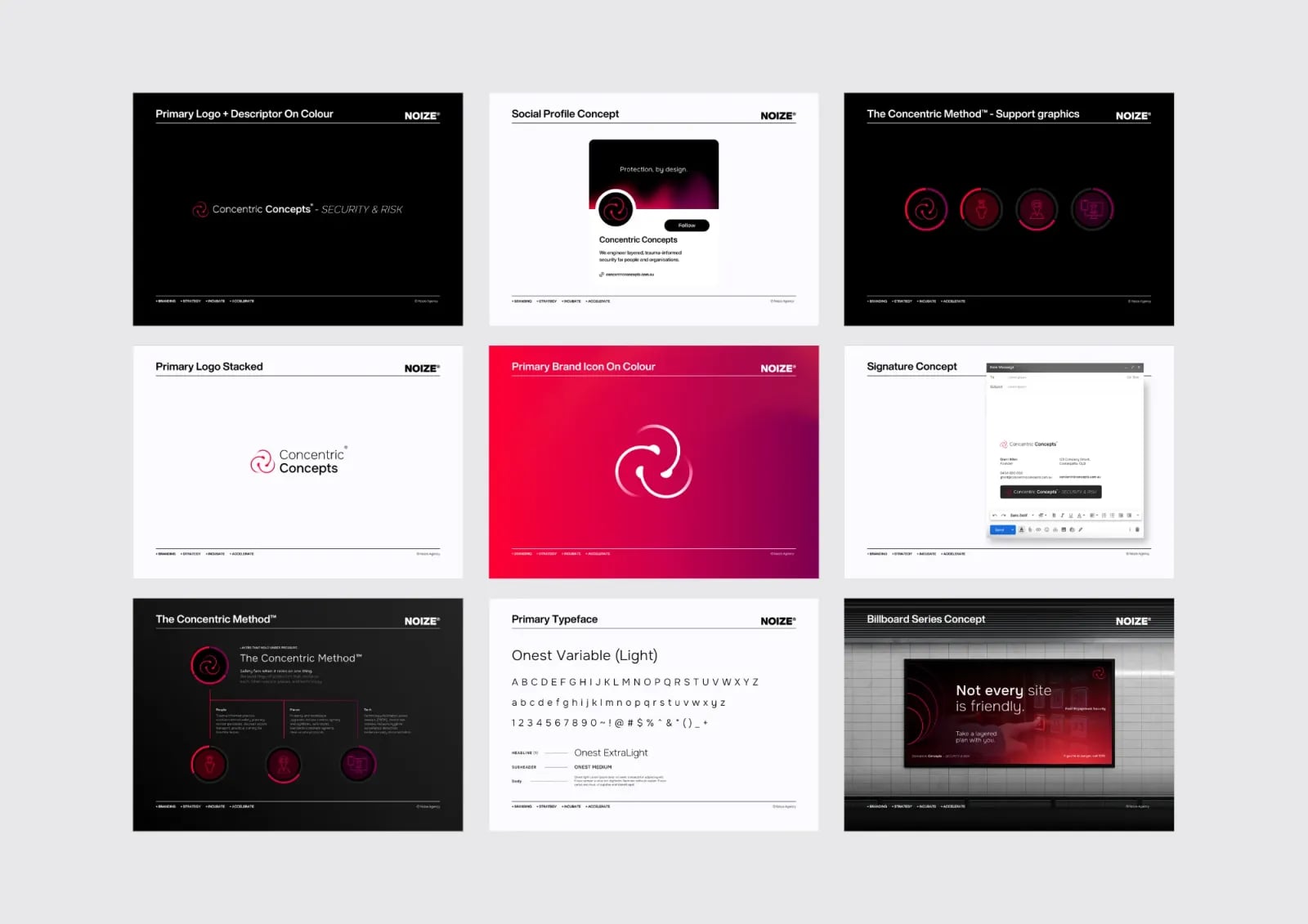 Concentric Concepts brand identity by NOIZE