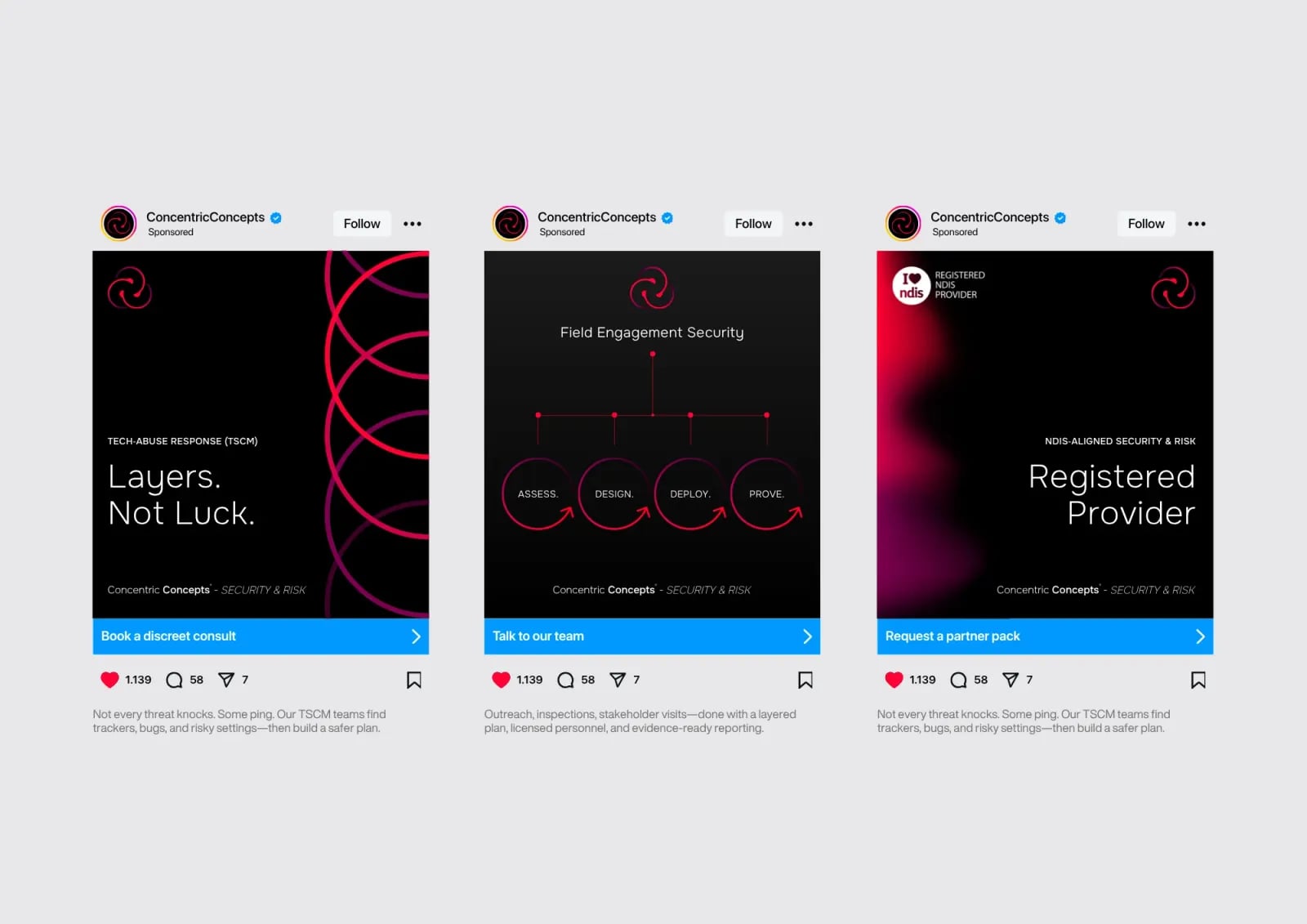 Concentric Concepts brand identity by NOIZE