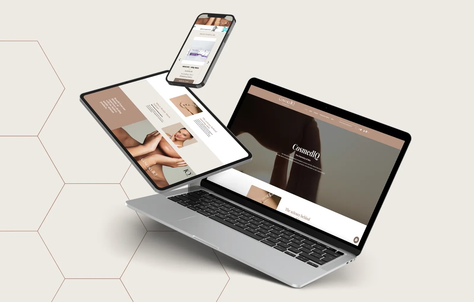 CosmediQ brand identity by NOIZE