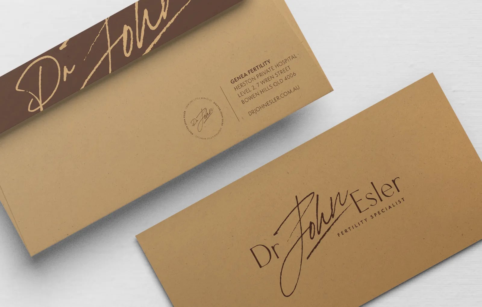 Dr John Esler brand identity by NOIZE