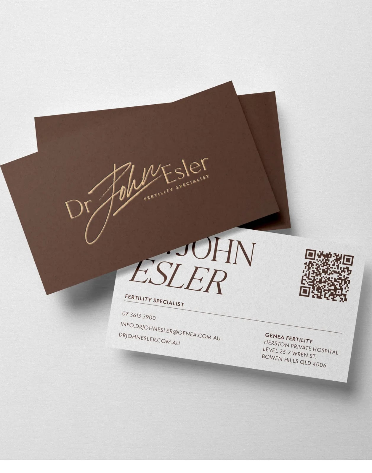 Dr John Esler brand identity by NOIZE