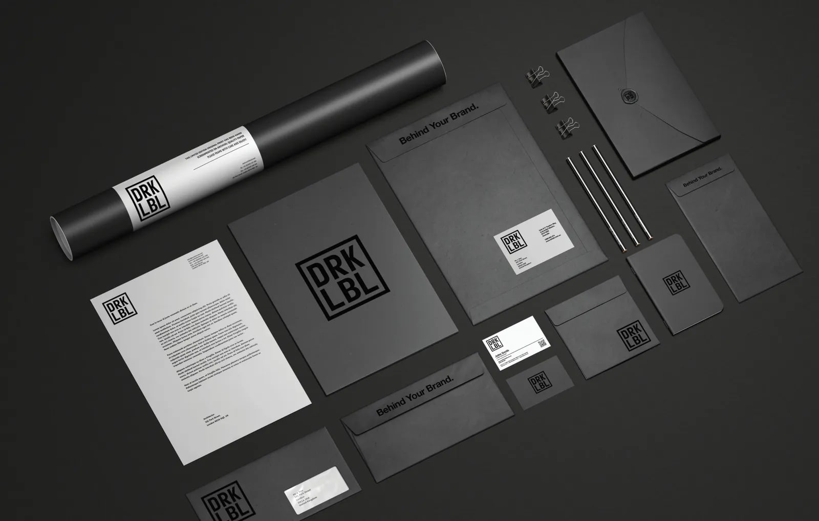 DRK LBL brand identity by NOIZE