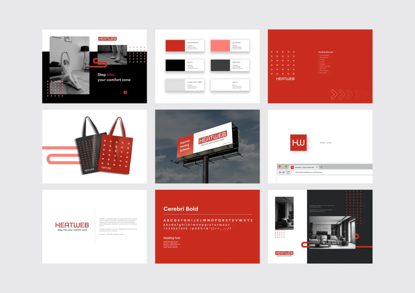 HeatWeb brand identity by NOIZE