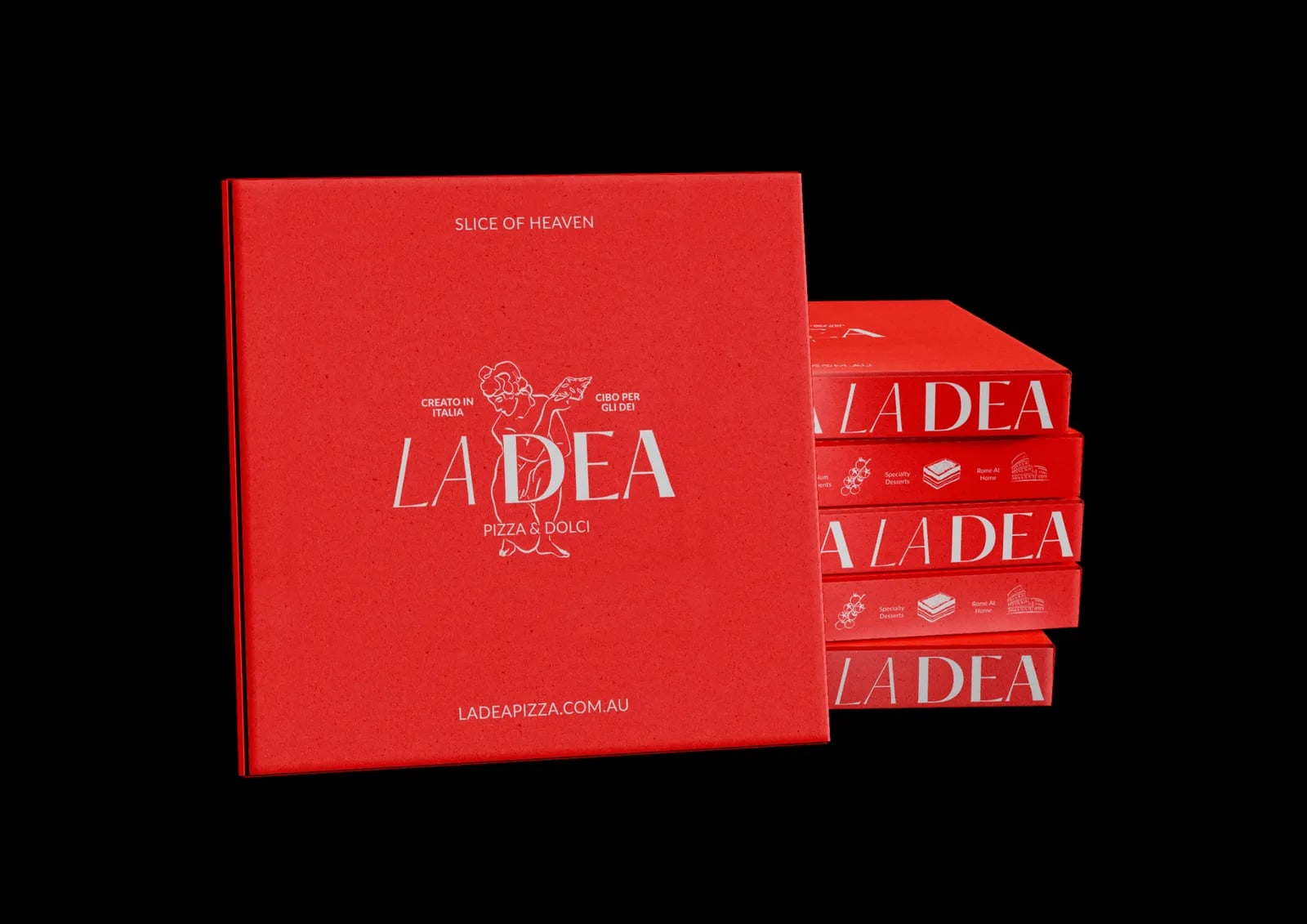 La Dea Pizza brand identity by NOIZE