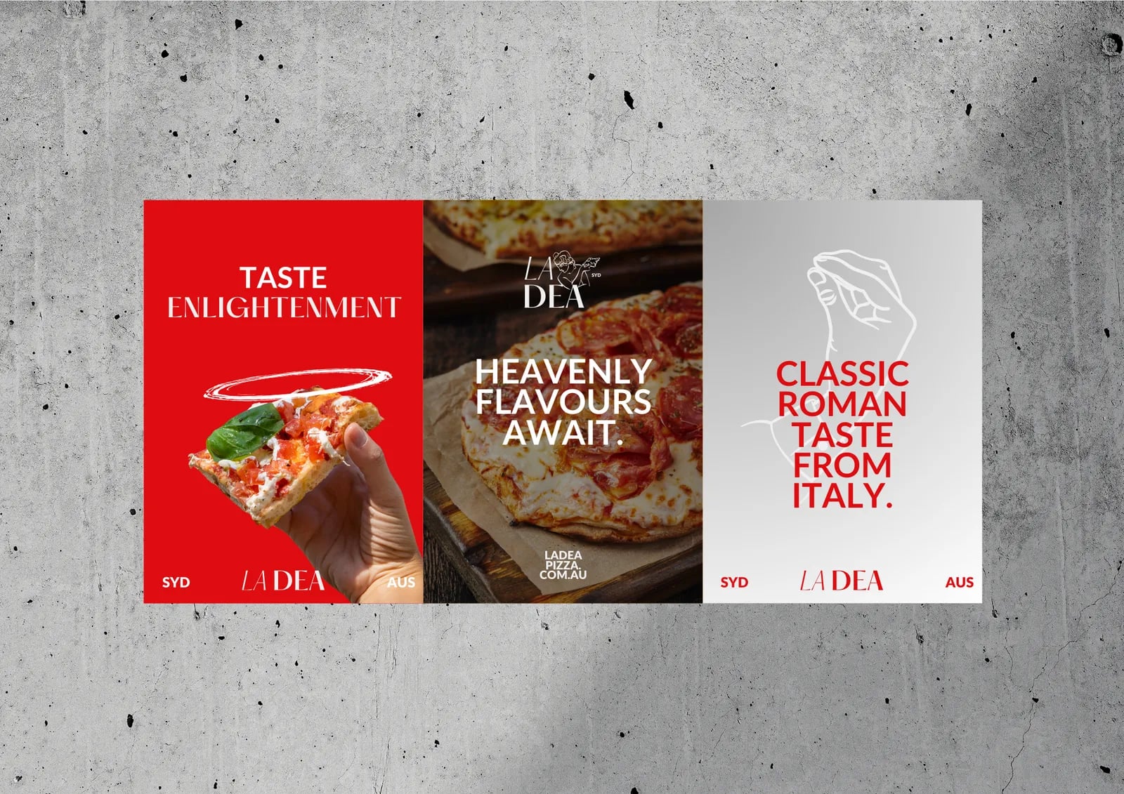 La Dea Pizza brand identity by NOIZE