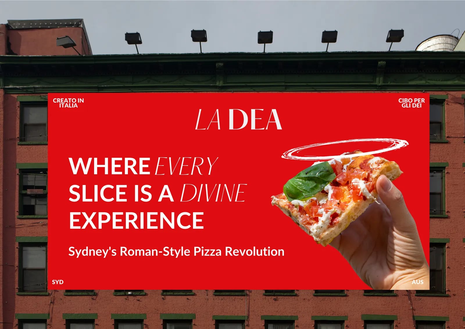 La Dea Pizza brand identity by NOIZE