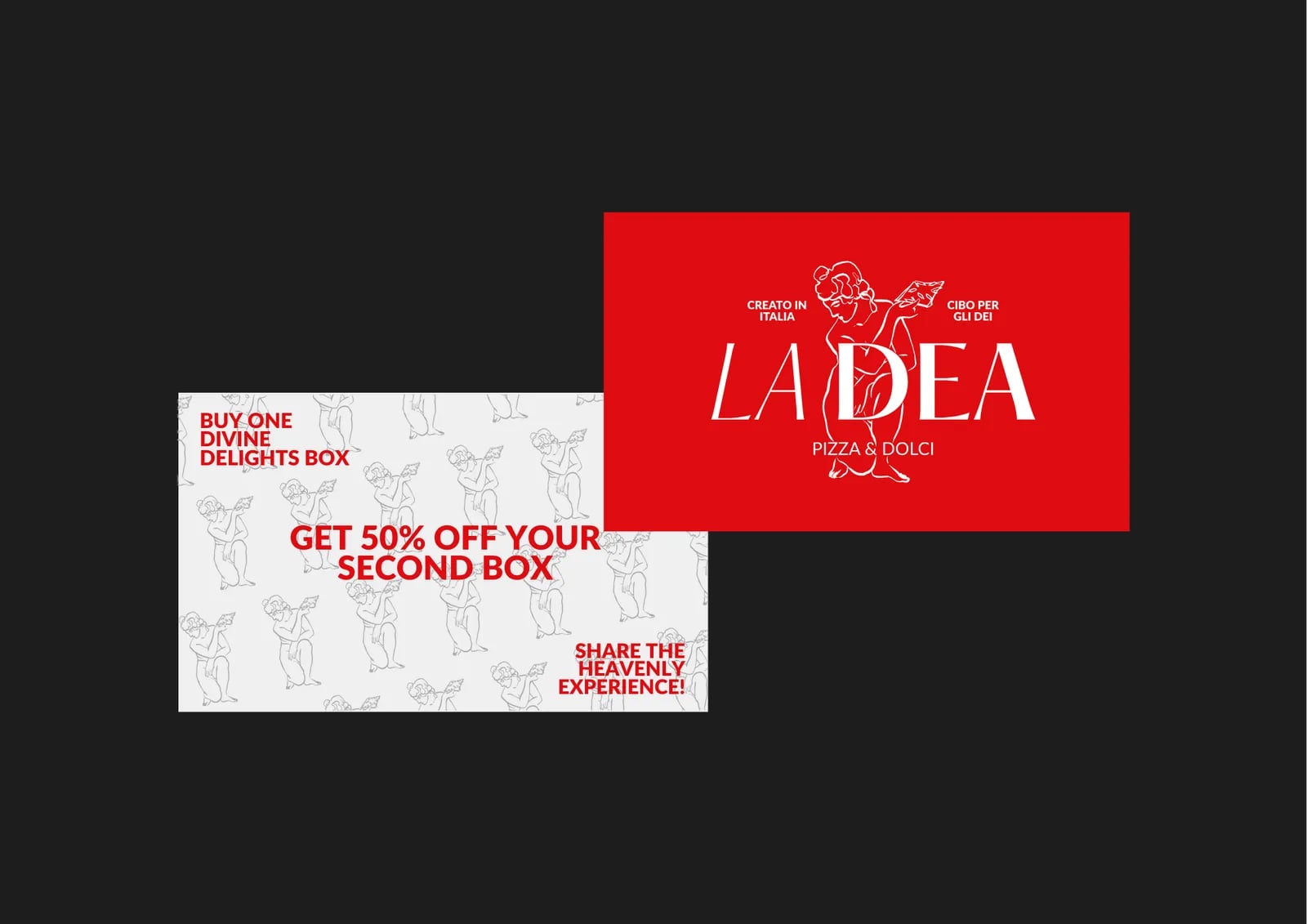 La Dea Pizza brand identity by NOIZE