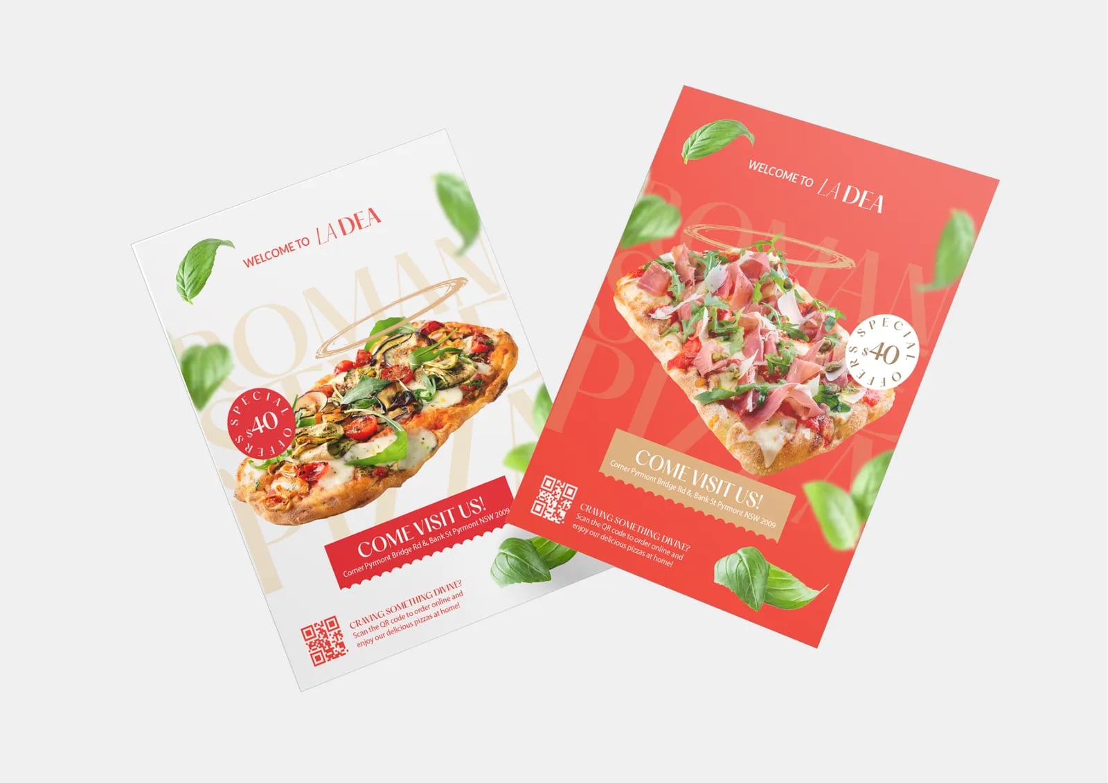 La Dea Pizza brand identity by NOIZE