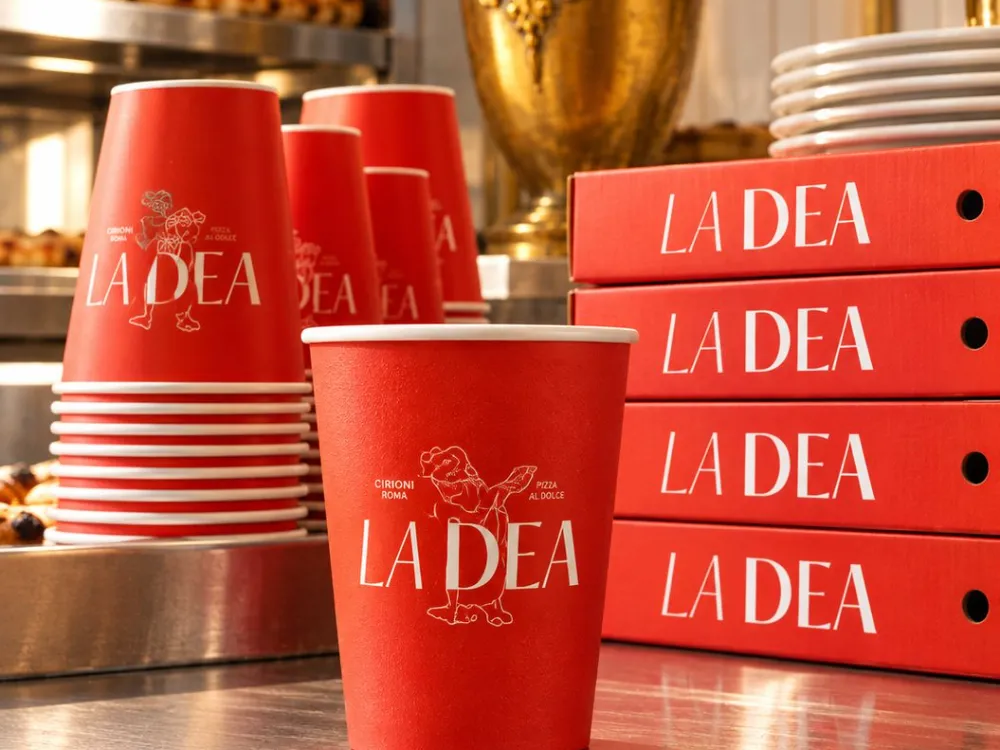 La Dea Pizza brand work