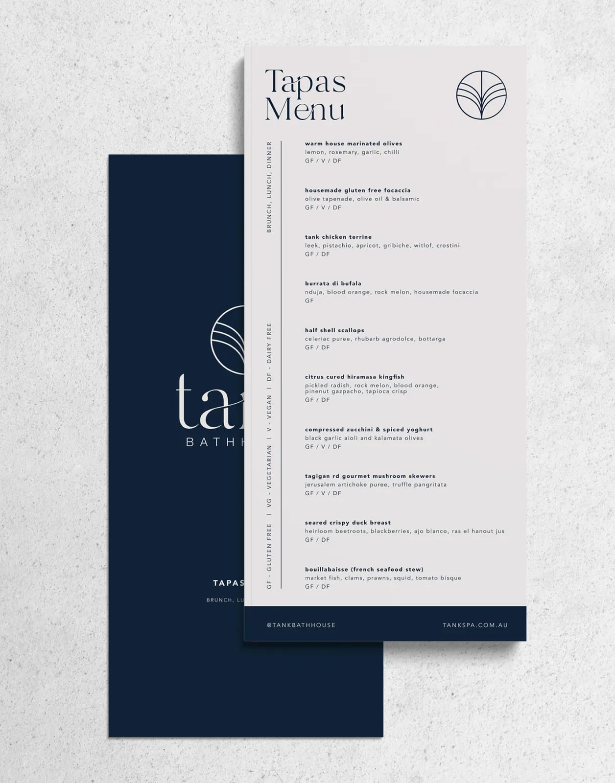 Tank Bathhouse brand identity by NOIZE